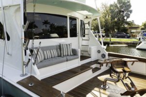 sofa on a yacht
